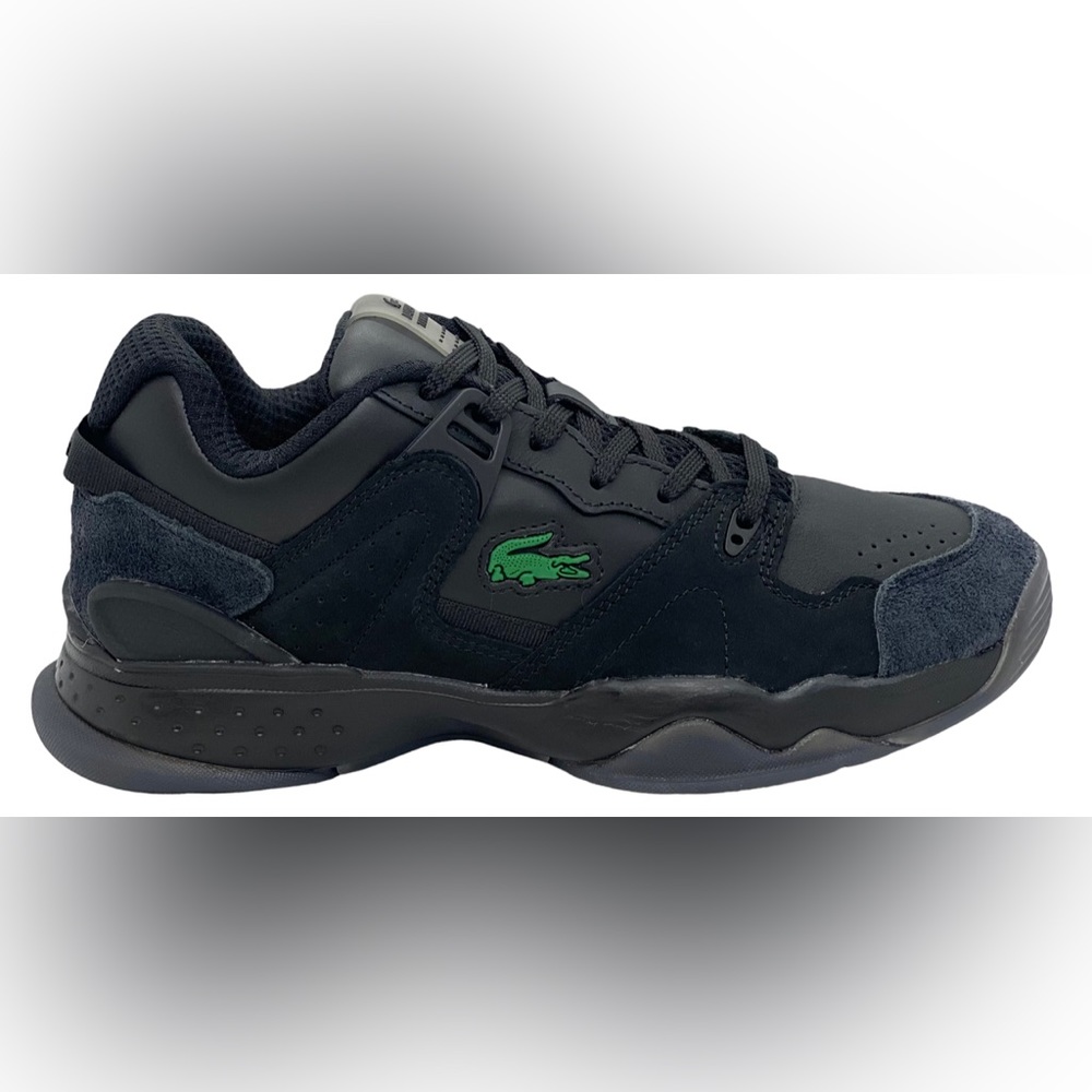 Lacoste Mens T-Point Leather and Suede Tennis Shoes - 7-41SMA010102H